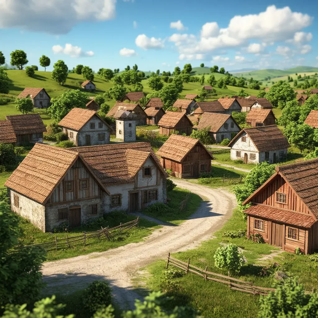 3D-ролик по загородному посёлку