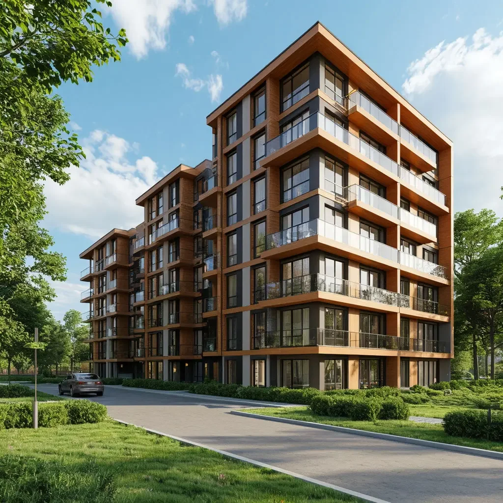 Точный цифровой двойник жилого комплекса с возможностью интерактивной прогулки по всему пространству объекта.