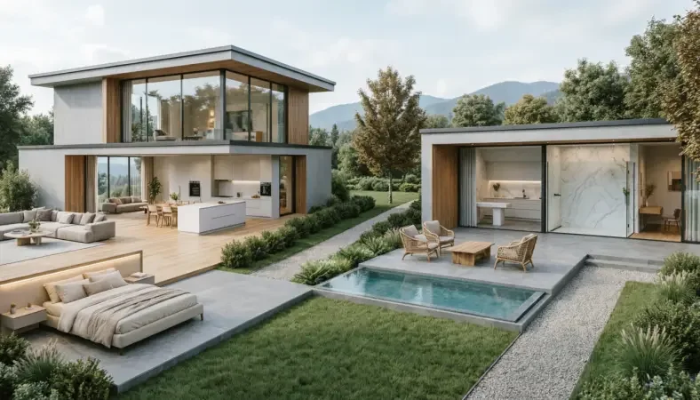 Частные дома и коттеджи.