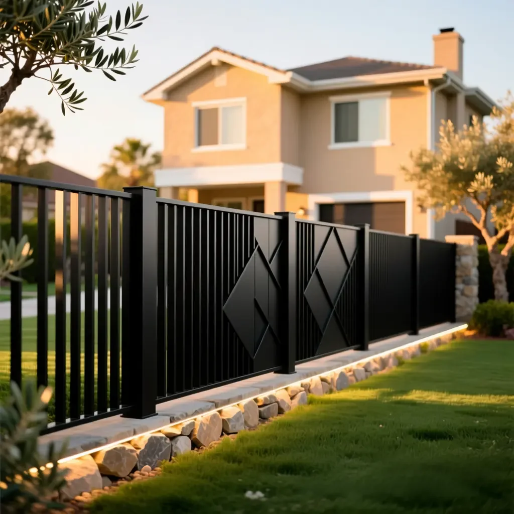 Ограда, въездная зона и парковочные места