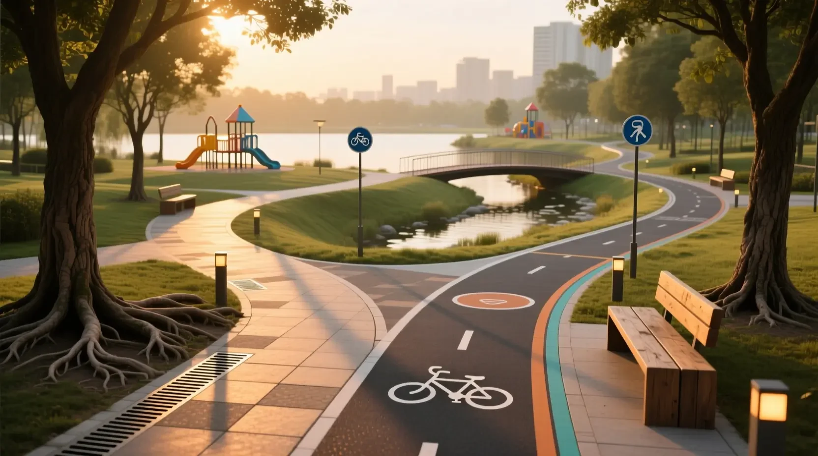 Прогулочные и велосипедные дорожки