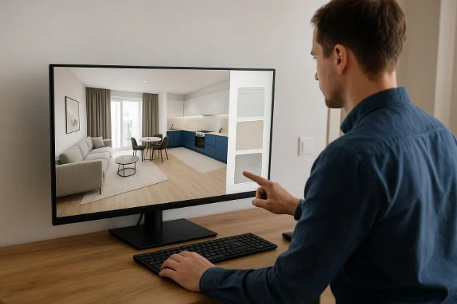 процесс разработки 3D-модели интерьера квартиры